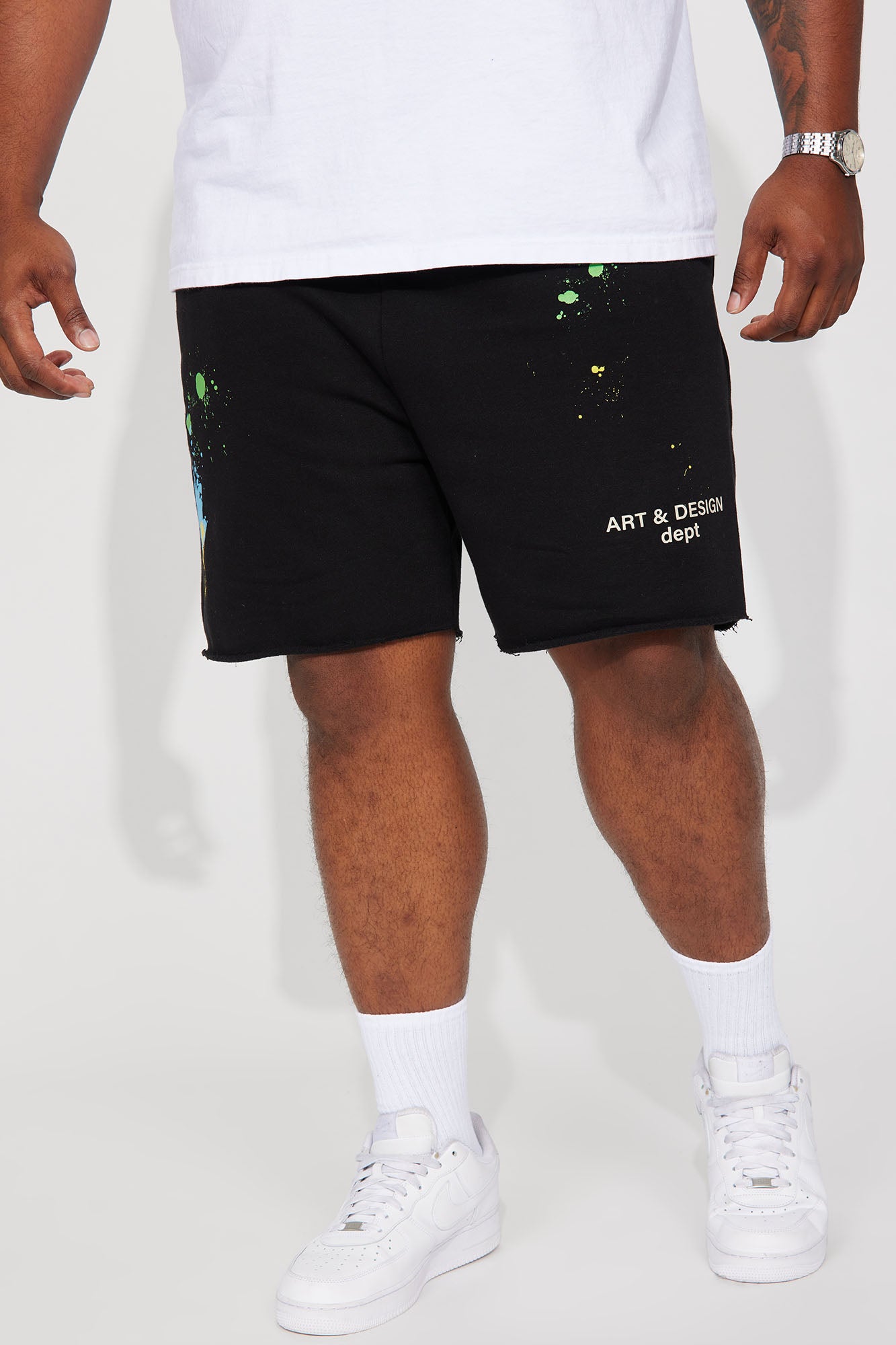 Art And Design Dept Black Shorts - Regular Fit AZV3S3
