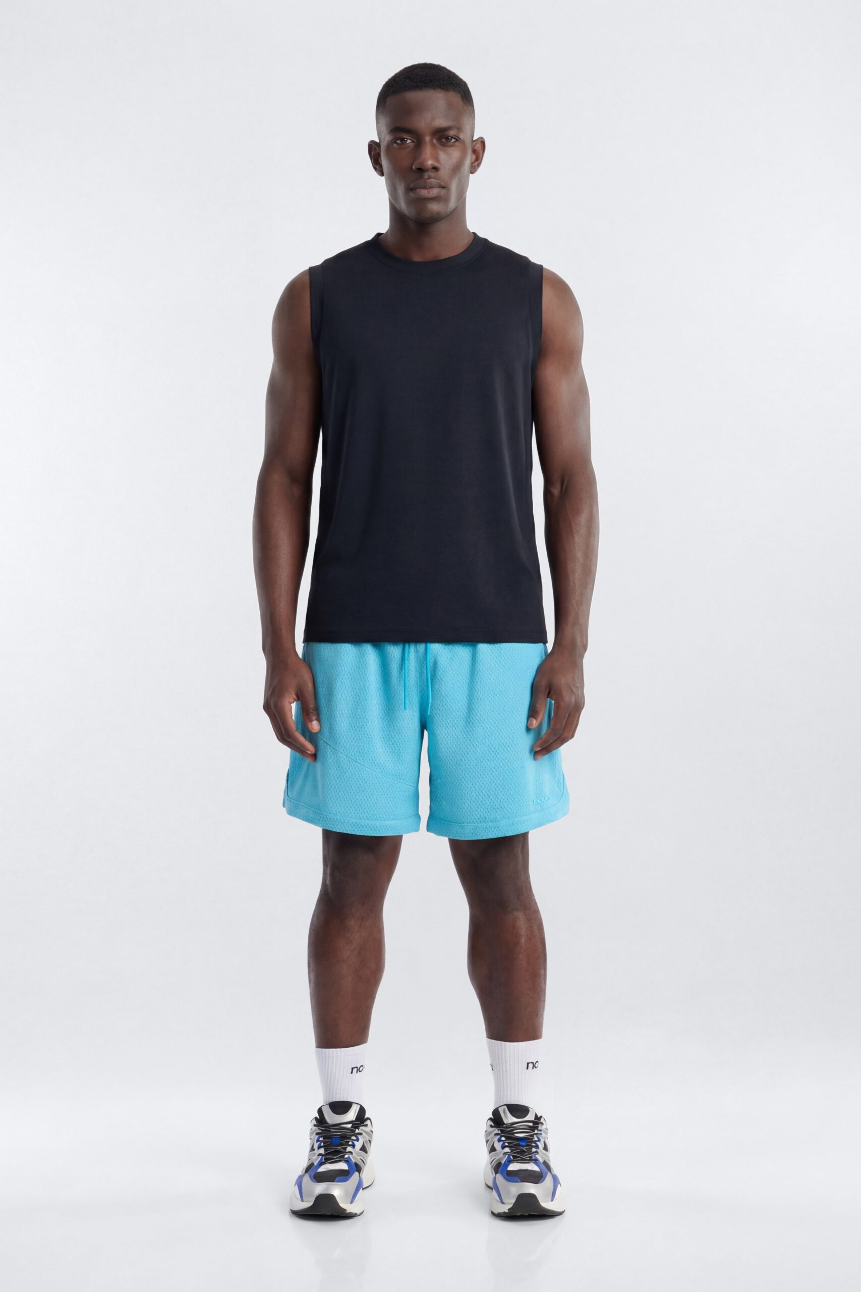 Athletic Mesh 7 Inch Basketball Shorts Blue