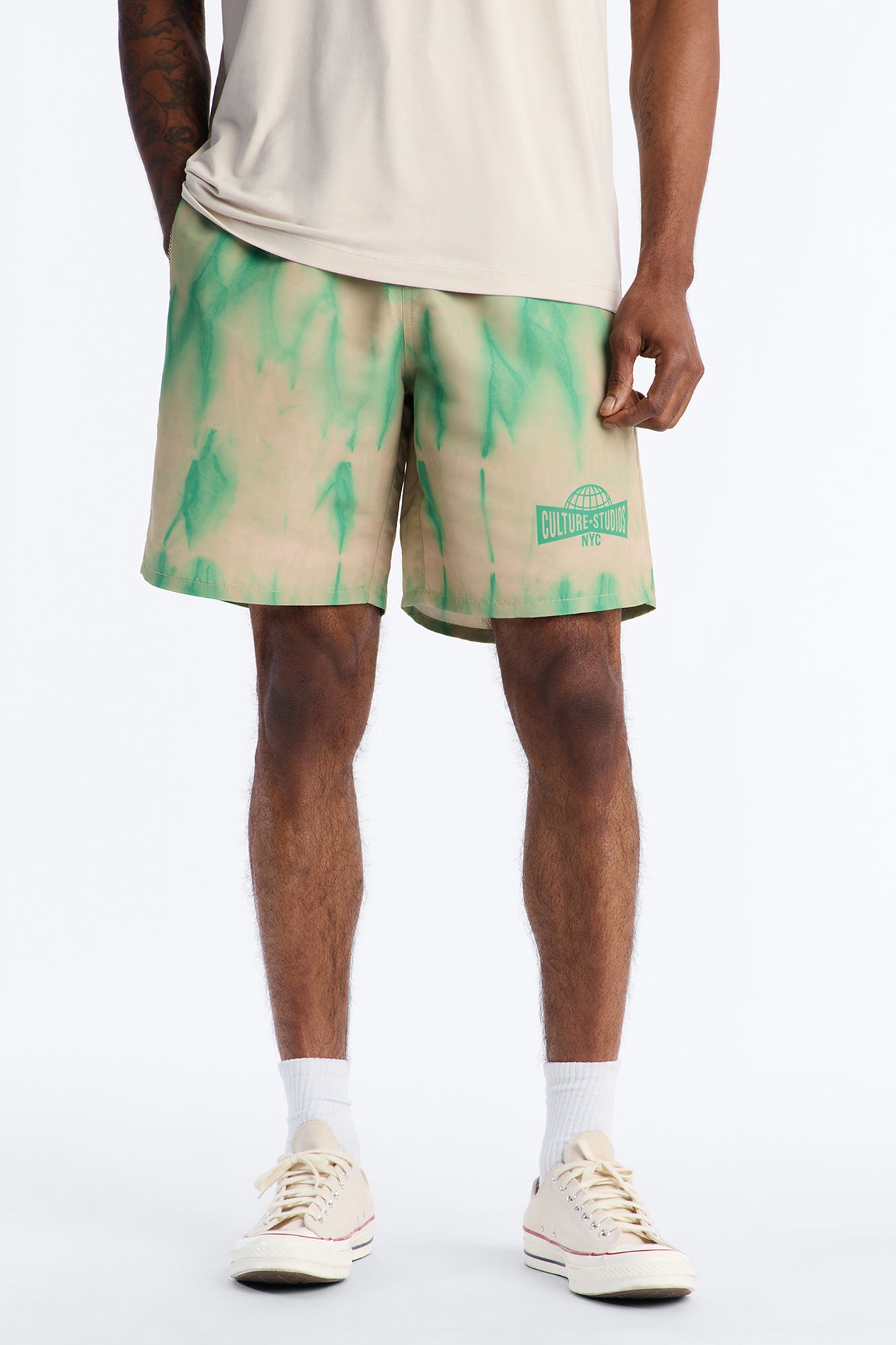 Relaxed Artificial View Short Green - Comfortable Outdoor Shorts